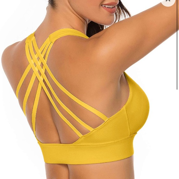 nine bull Intimates & Sleepwear Small Yellow Sports Bra Poshmark